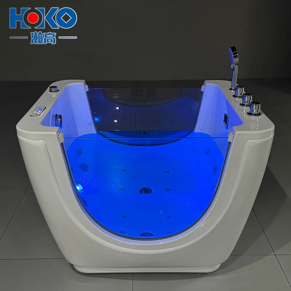 Modern Design  White Baby Spa Tubs Air Massage Soaking Function for Indoor Swimming Pools Hotels Villas Includes Drainer