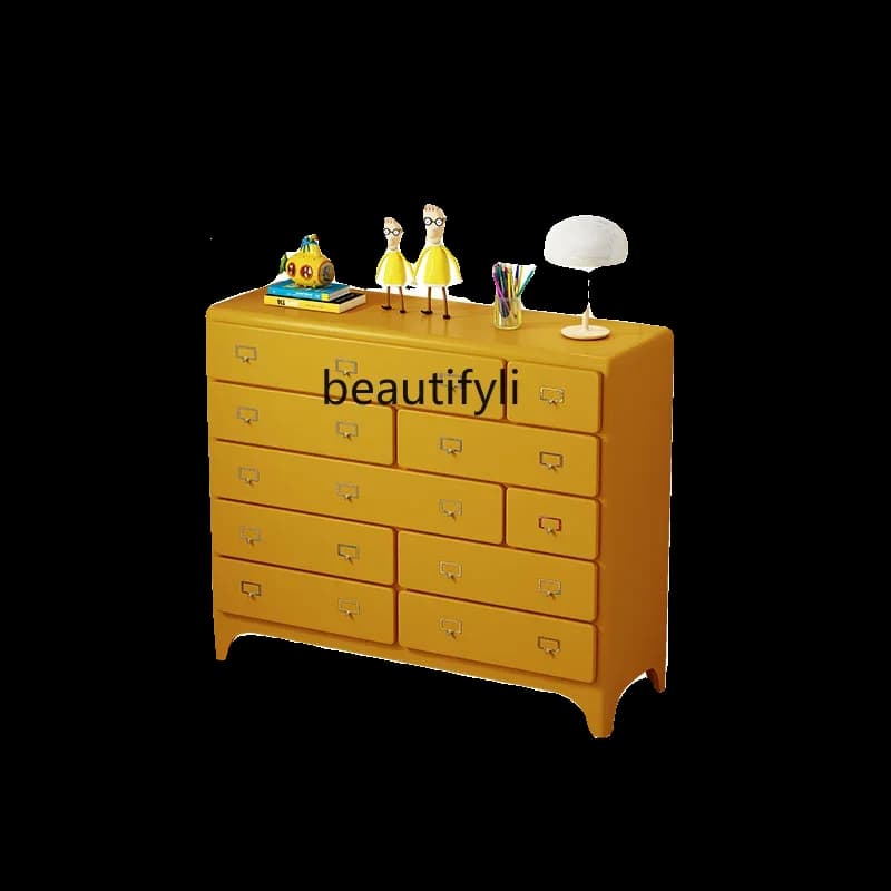 Solid Wood Chest of Drawers Simple Modern Hallway Living Room Bedroom Storage Storage Wall Chest of Drawer