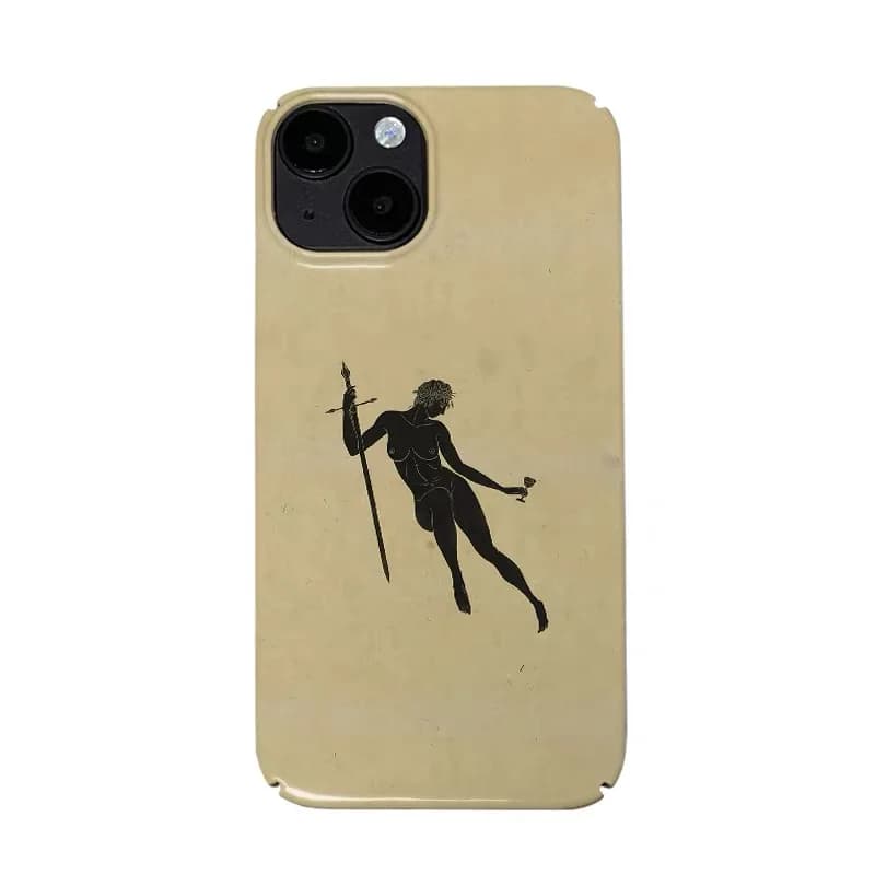 Ins Yellow Brown Sexy Girl Phone Case for IPHONE 17 Air 16E 15 PROMAX 14 Plus 13 12 MINI 11 PRO 16Plus XR XS Acrylic Phone Cover