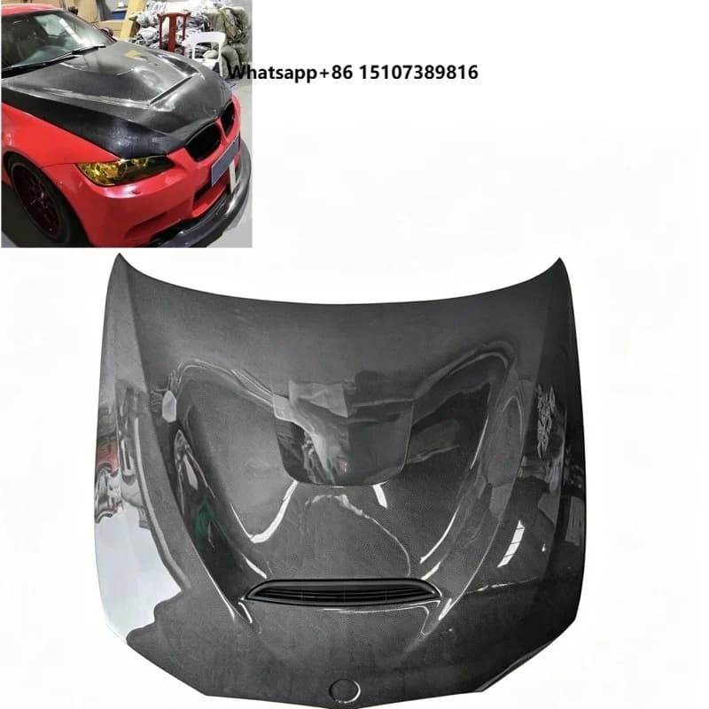 2008+ for 3 Series E90 E92 E93 GTS Style Real Carbon Fiber Front Hood Bonnet Vent Cover New Condition Car Accessories Screws