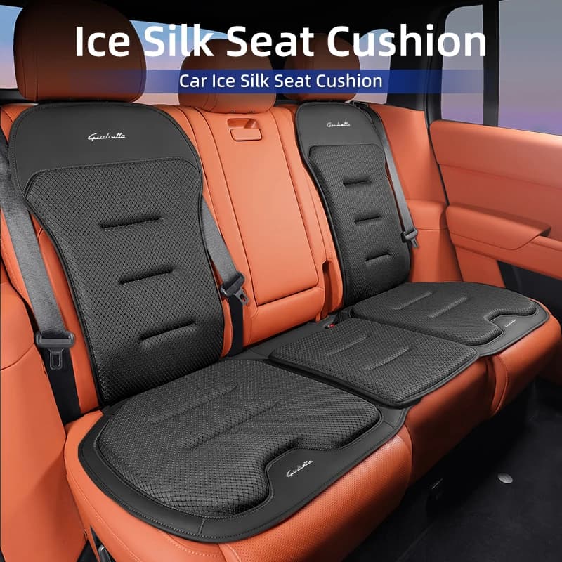 Car Seat Booster Cushion Ice Silk Backrest Seat Cover Accessories For 159 Giulietta Giulia 147 Mito 156 166 GT Stelvi