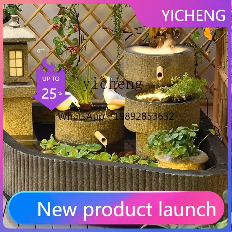 LYY  Chinese courtyard flowing water ornament fish pond water landscape balcony decoration fountain pool