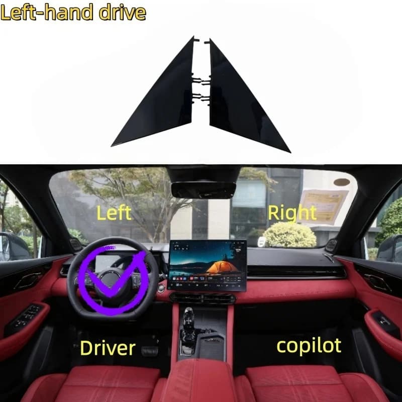 For Tesla Model 3/Model Y car accessories - rearview mirror triangle decorative panel - 2287.3013 - 2287.3014