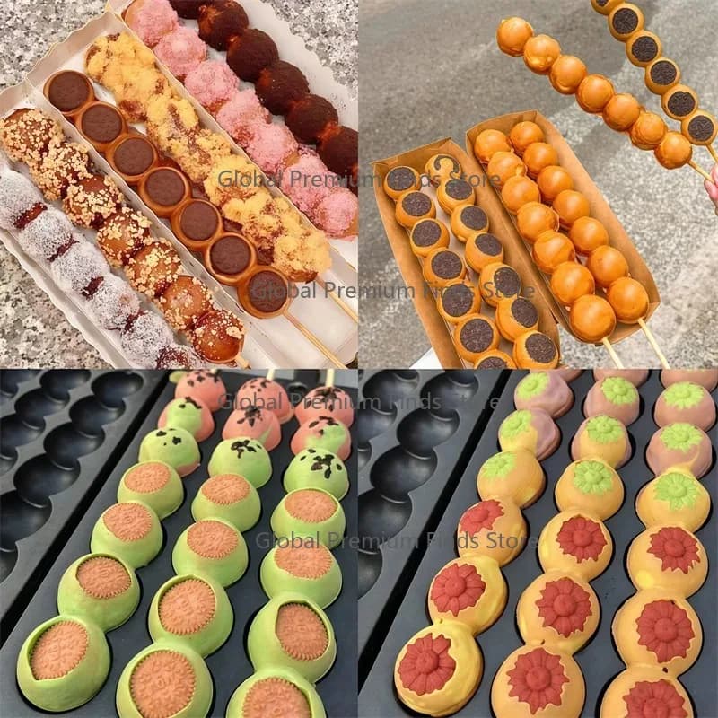 Professional Commercial Stick Lolly Waffle Machine: 1500W Electric Equipment, Stainless Steel Body & Non-Stick Coating for Hotel