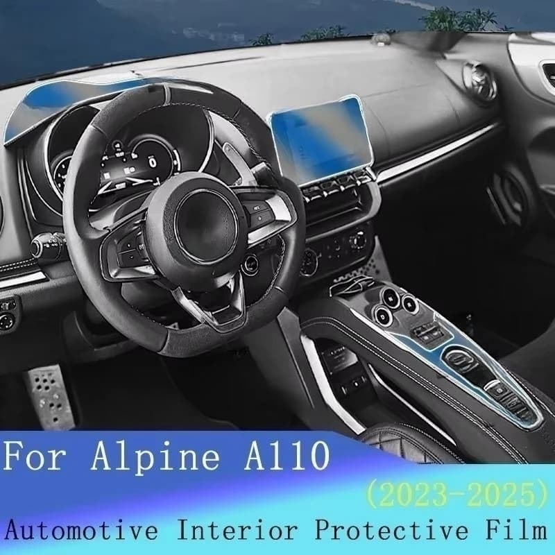 Auto Gear Panel Protective Film For Alpine A110 Full Set Interior Sticker Navigation LED Screen Transparent TPU Anti-Scratch PPF
