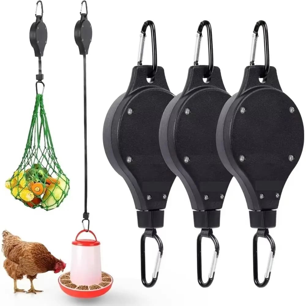 Pulley Flower Basket Lifting Hooks Plastic Retractable Pulley Hanging Hook Adjustable Multipurpose Flower Pot Hook Outdoor
