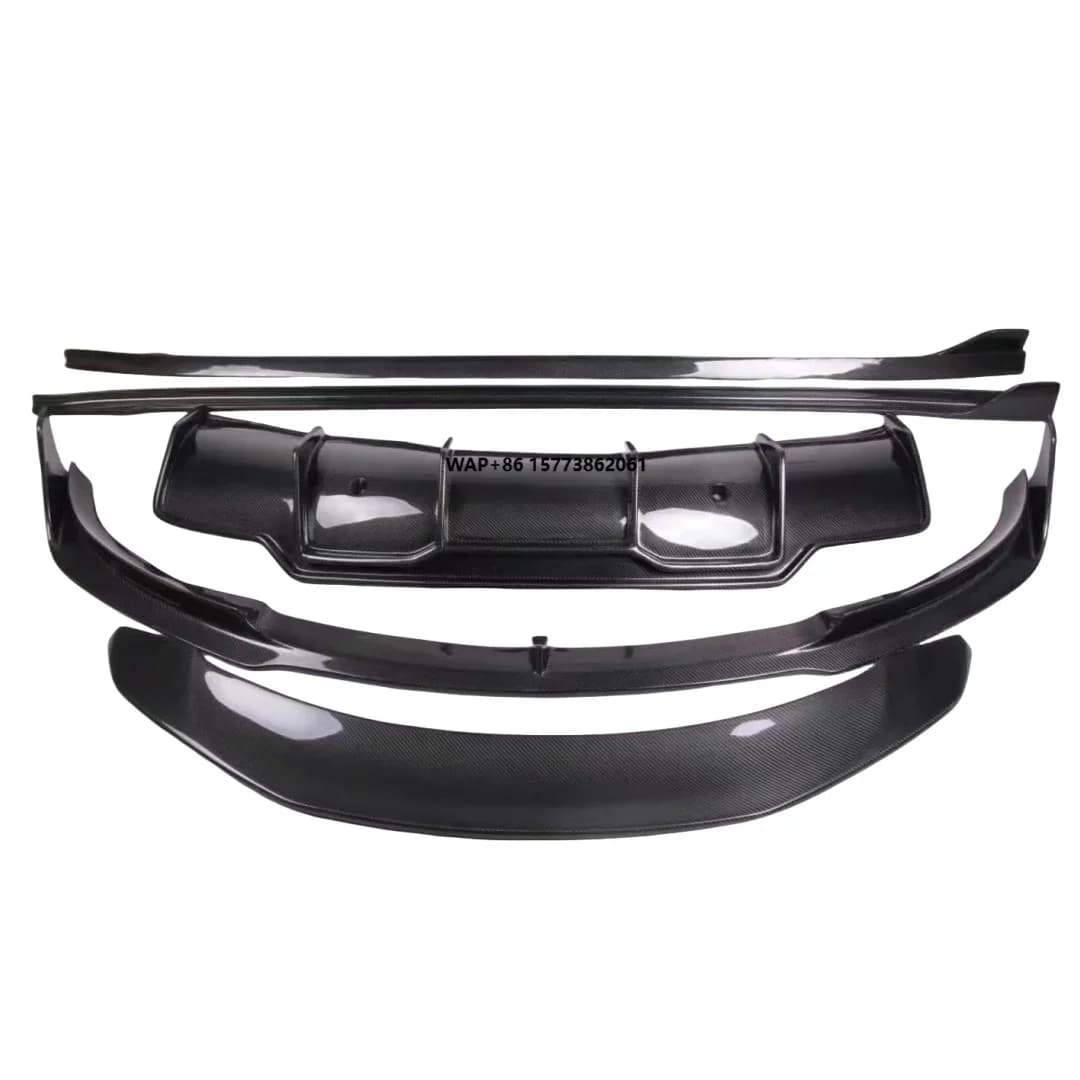 Carbon Fiber Body Kit for Model 3 Front Lip Rear Diffuser Roof Spoiler V Style Body Kits