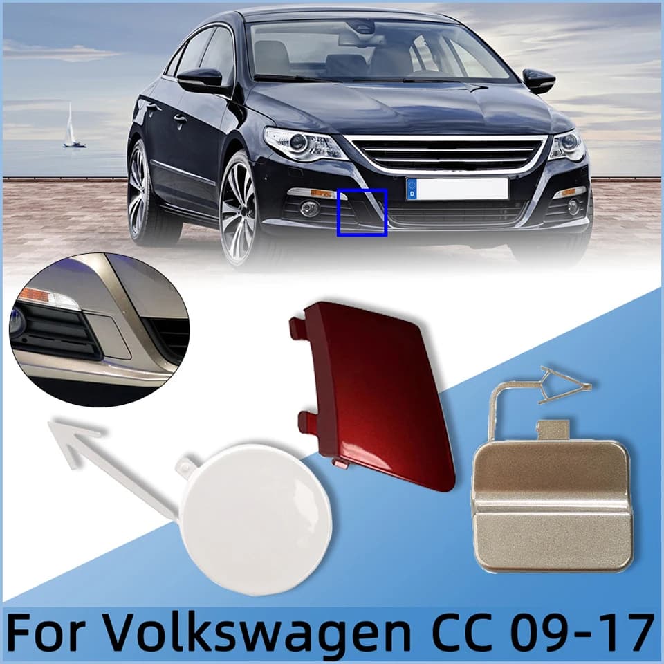 Auto Parts Front Rear Bumper Tow Hook Eye Cover Lid For Volkswagen Passat CC 2009-2017 Towing Hauling Trailer Cap Shell Trim