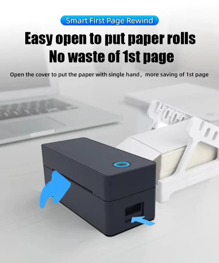 4x6 Wireless Label Thermal Printer USB Bluetooth Desktop Sticker Shipping Barcode Thermal Receipt Printer