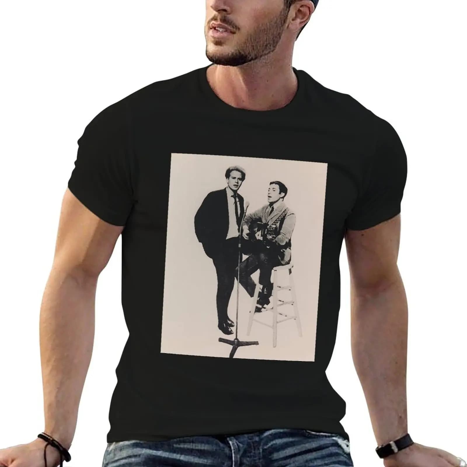 Simon and Garfunkel T-Shirt anime t shirts quick drying mens graphic t-shirts anime