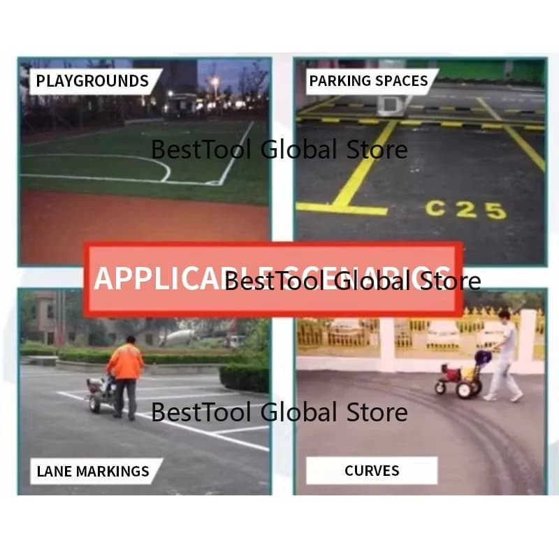 PT5090 Cold Spray Line Marking Equipment Roadway Parking Lot Garage Basement Driving School Marking Machine