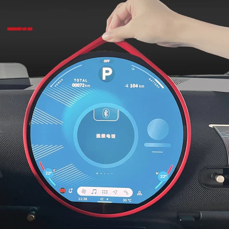 For BMW MINI COOPER J01 J05 F65 F66 U25 2024-2026 Car Navigation Screen Protective Silicone Cover Interior Auto Accessories