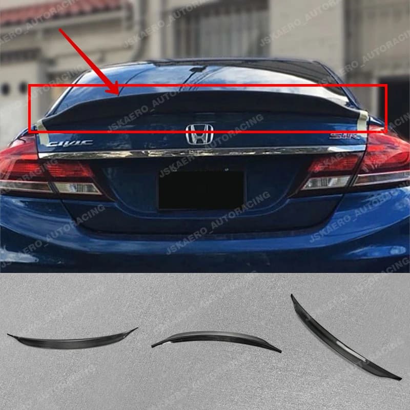 For Honda Honda Civic 9th 4door 13-15 Carbon Fiber Rear Trunk Spoiler Wing Lip car BodyKits