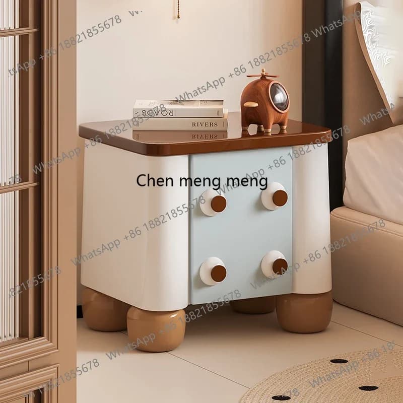 AB03   Cute Premium Nightstand Storage Trendy Beauty Nordic Nightstand Classic Design Mesitas De Noche Para El Dormitorio Furnit