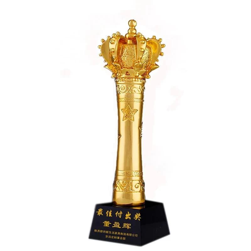 Personalized crown resin plated trophy can be customized engraved crafts souvenirs award trophy