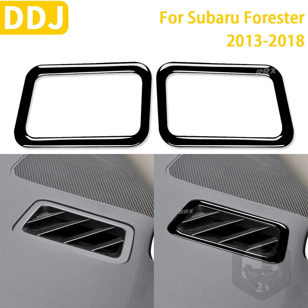 For Subaru Forester 2013-2018 Car Accessories Plastic Piano Black Interior Instrument Panel Air Outlet Trim Sticker