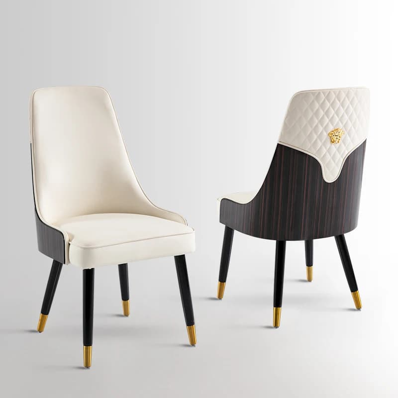 Orange White Dining Chairs Taupe Upholstered Wood Luxury Dining Chair Modern Comfortable Sedie Sala Da Pranzo Furniture Home
