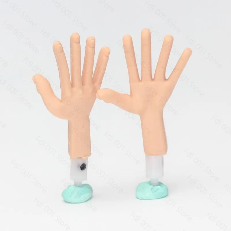 Stop-motion Animation Doll Silicone Hands - Freely Movable Mini Moldable Silicone - Left and Right Hands Pair