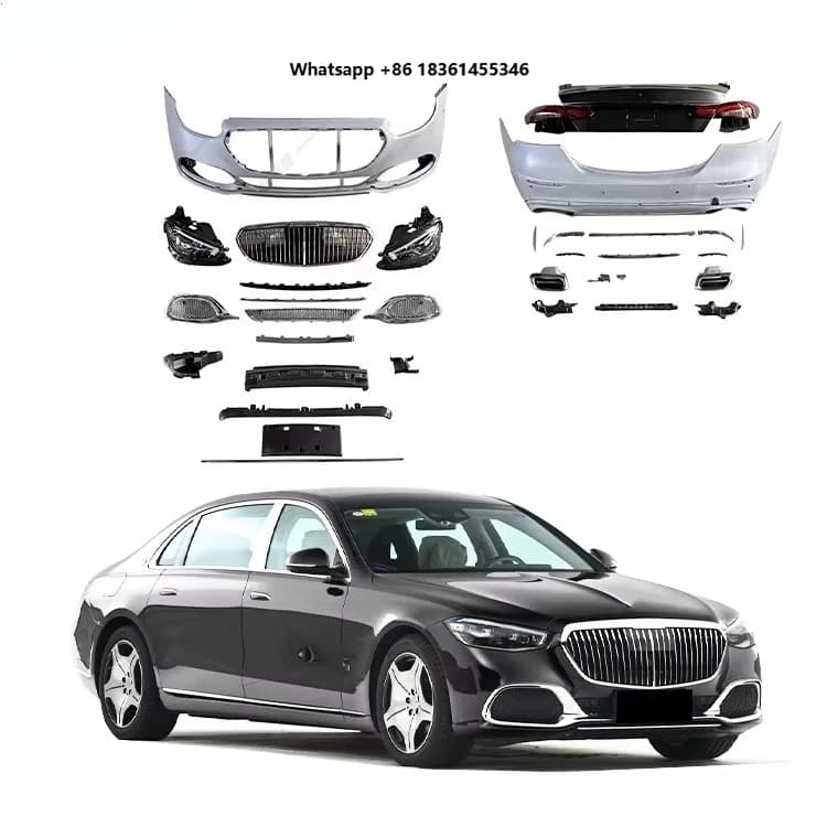 For  E-class W213 Old Upgrade New Front Car Bumper Grille Rear Bumper Diffuser Tips Headlight Light M Style Body Kits