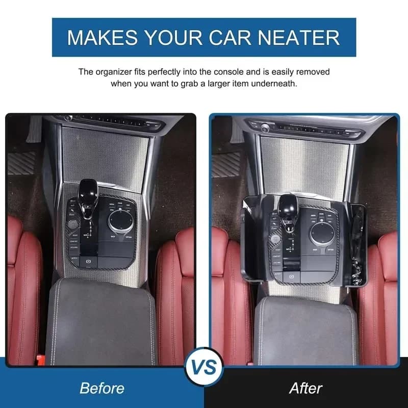 Stowing Tidying for BMW 3 Series G20 2020-2024 Car Gear Shift Storage Box Organizer Tray Accessories Black