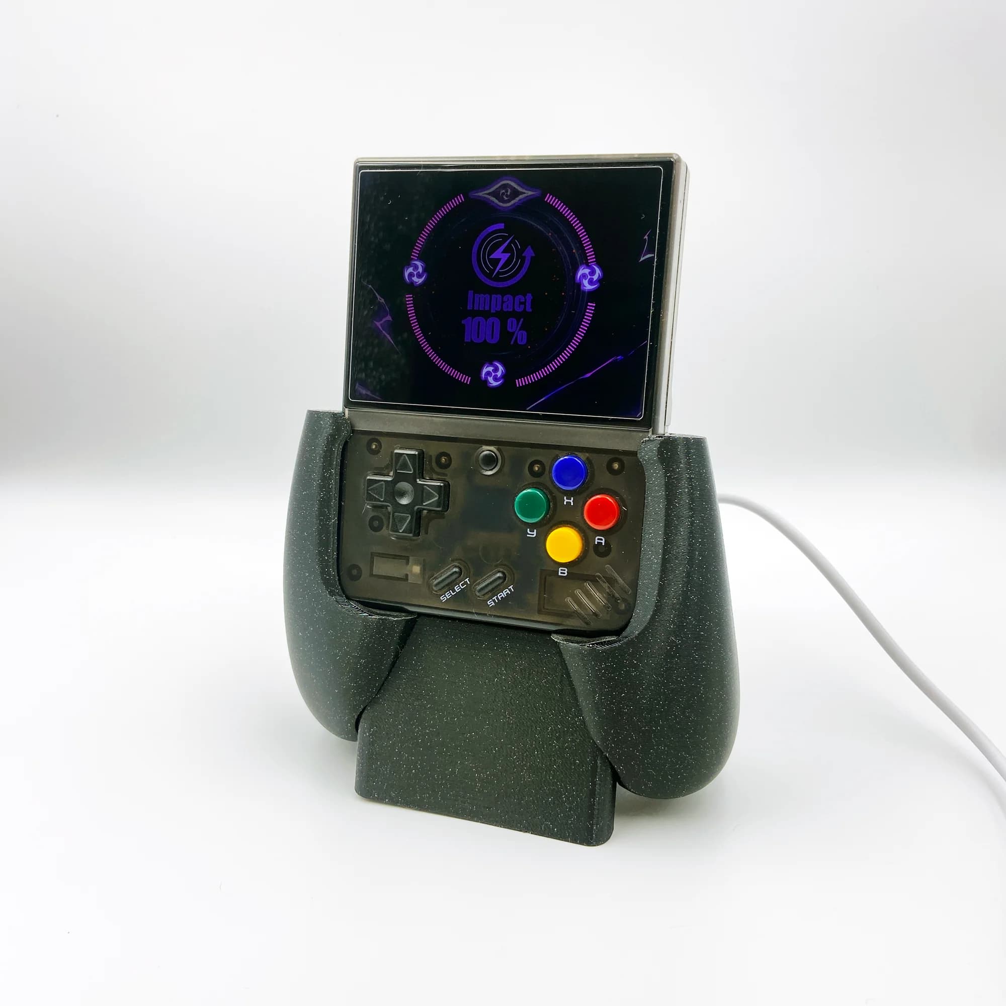 Miyoo mini Plus Grip Handle 3D Printed Grip Miyoo mini + Accessories Controller Holding and Special magnetic charging dock