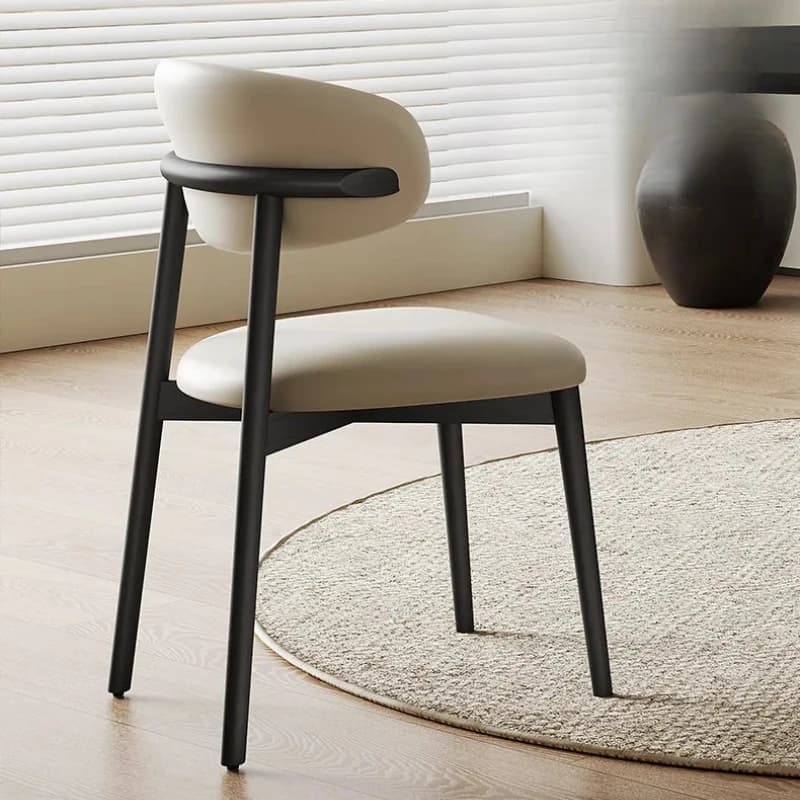 LMM1 Nordic Cream Style Solid Wood Dining Chair Household Light Luxury Soft Bag Backrest Restaurant Table and Chair