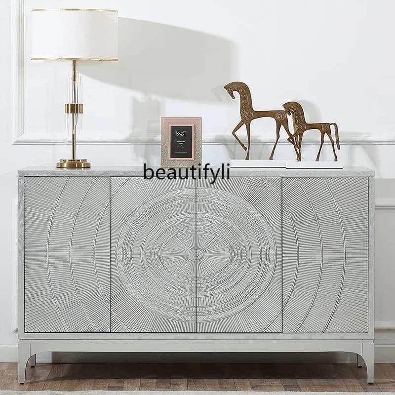 American light luxury foyer porch cabinet, living room storage decorative cabinet, Italian side cabinet