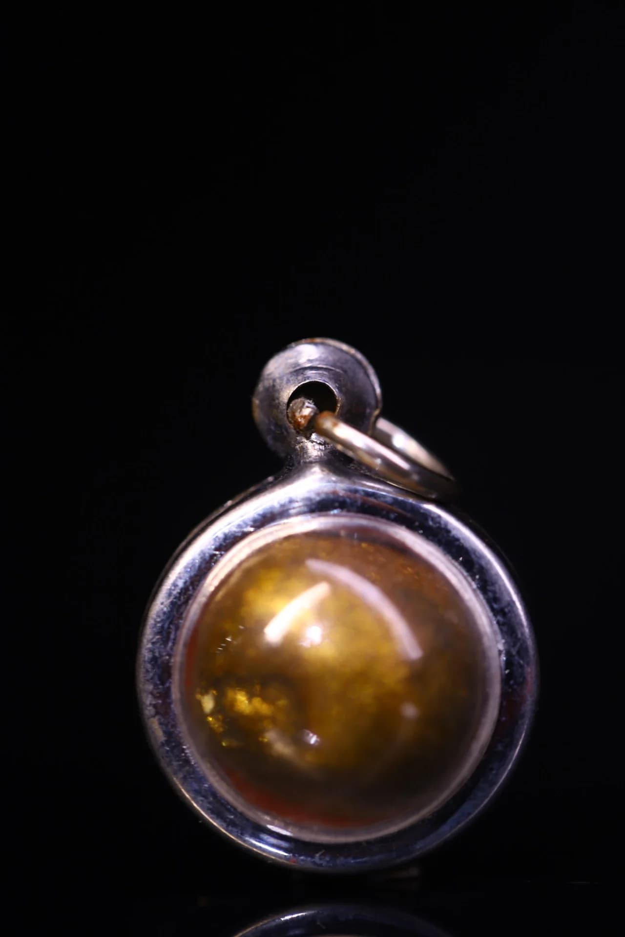 1"Tibetan Temple Collection Old Tibetan Silver Cinnabar Master Mounted Relics Pendant Amulet Dharam Town house Exorcism