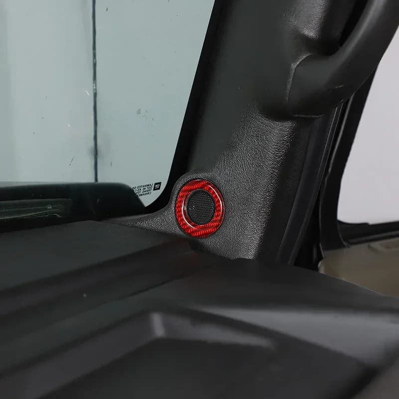 For Hummer H2 2003-2007 Soft Carbon Fiber Car A-Pillar Horn Ring Decoration Sticker Interior Modification Accessories