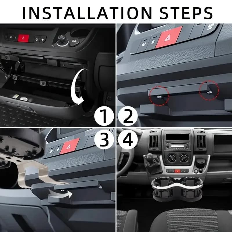 Universal Cup Holder For Car Drink Cup Holder For Peugeot Boxer Fiat Ducato Citroen Relay (2006-2023) Cup Holder Car Accessories