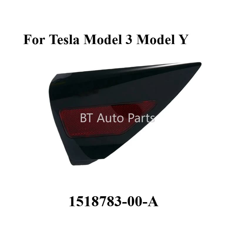 Rear Right Charge Port Trim Cover With Red Reflector OEM 1518783-00-A For Tesla Model 3 Model Y Rear Quarter Panel Replacement