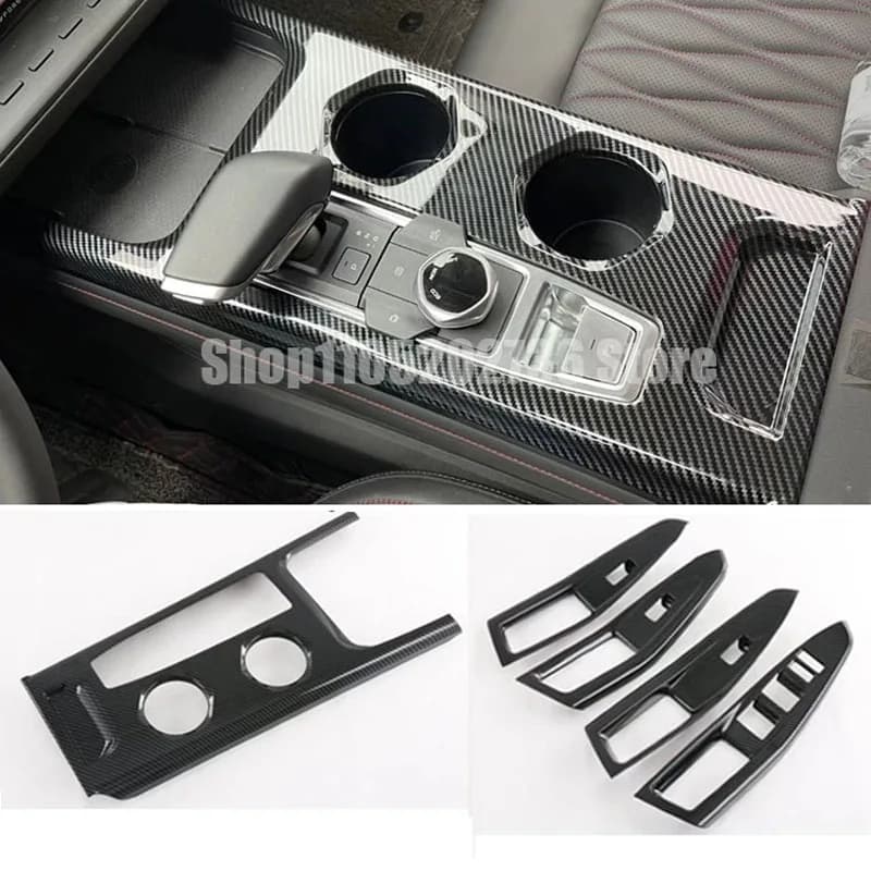 Carbon Fiber ABS Panel Decorative Cover Trim Compatible with Changan CS55 PLUS CS55Plus 2023 2024 2025 Control Overlays Cover