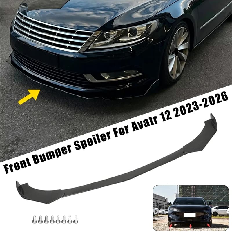 Sport Front Bumper Splitter Spoiler Lip For Avatr 12 2023-2026 5Pcs Adjustable Sectional Car Exterior Tuning Body Kit