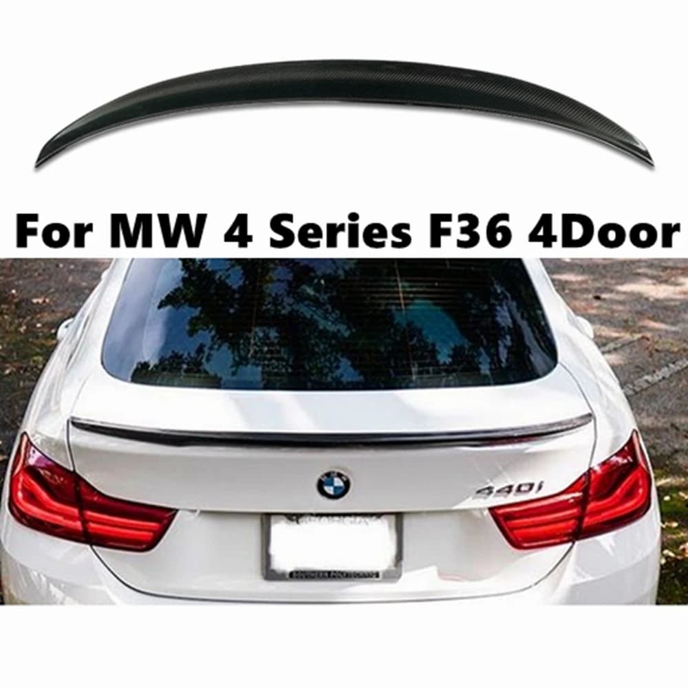 For BMW 4 Series F36 4Door Cran P Style Carbon fiber Rear Spoiler Trunk wing 2014-2019 FRP Forged carbon