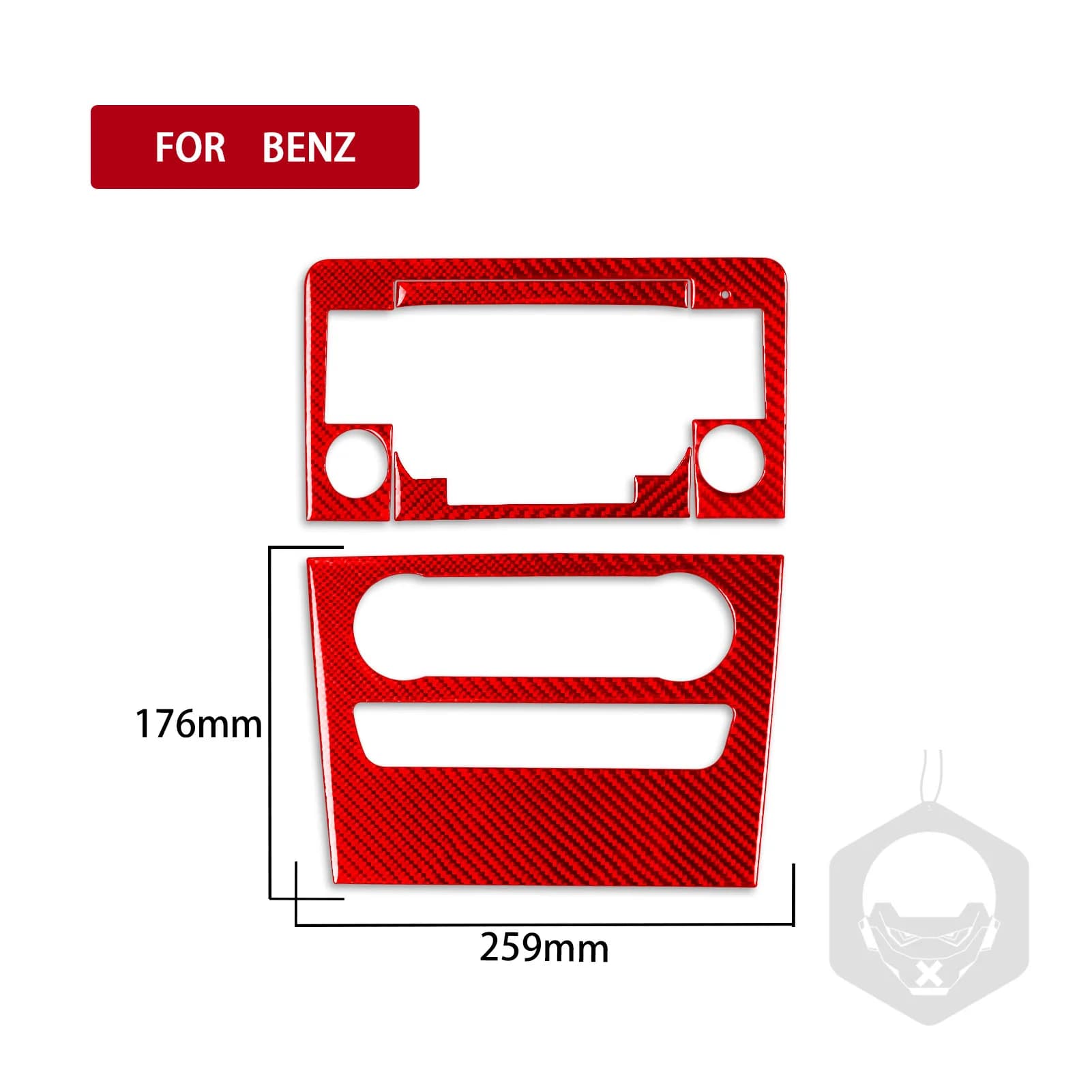 For Benz M-class W164 2005-2011 Carbon Fiber Central Radio Air Conditioner Control Panel Suit Car Interiors Accessories Sticker