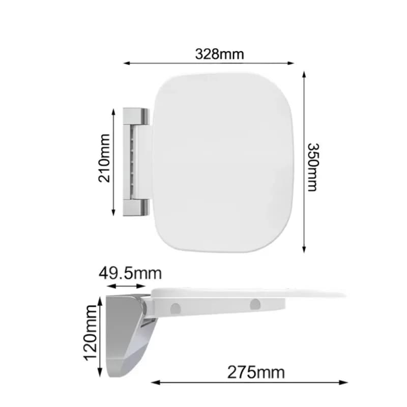 Modern design wall-mounted foldable bath chair Invisible shower stool with handle