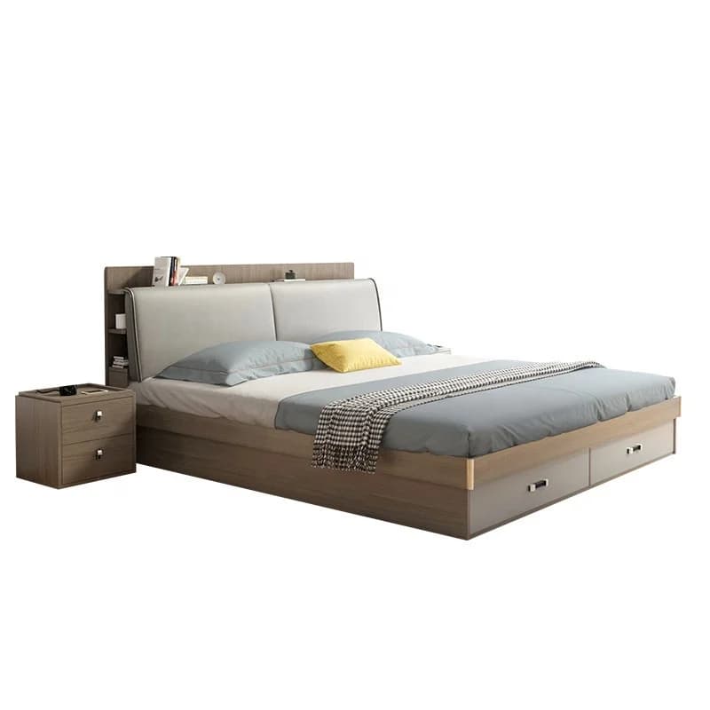 with Storage SpaceBest Sleeping Segment Extra Large Size Wall Mounted Slat Wooden Boxed Tatami Bed Frame