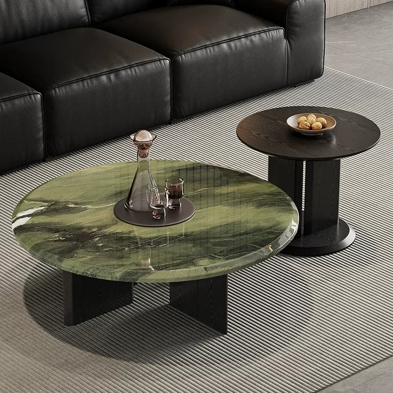 Double Japandi Coffee Table Black Modern Luxury Decor Coffee Table Storage Nesting Meubles Maison Living Room Furniture