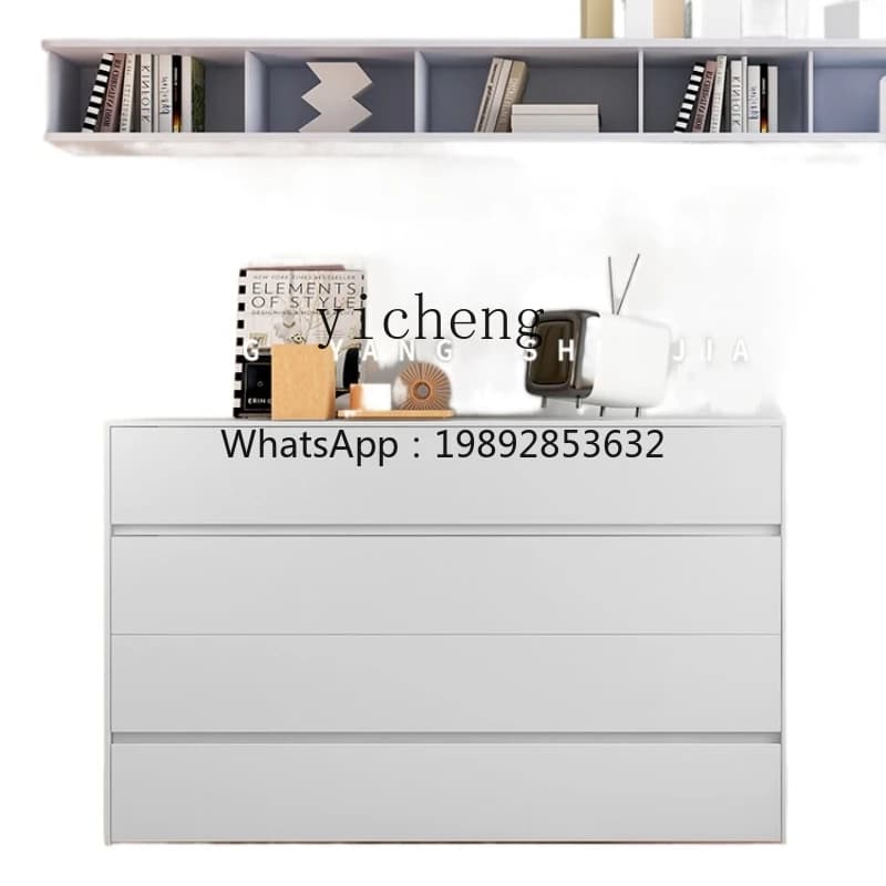 ZZXl Solid Wood Chest of Drawers Storage Cabinet Chest of Six Drawers Bedroom Drawer Storage Cabinet