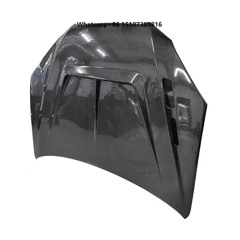 New 2008-2012 Coupe V Style High Quality Carbon Fiber Front Hood with Bolts-Bolt-On Lightweight Design