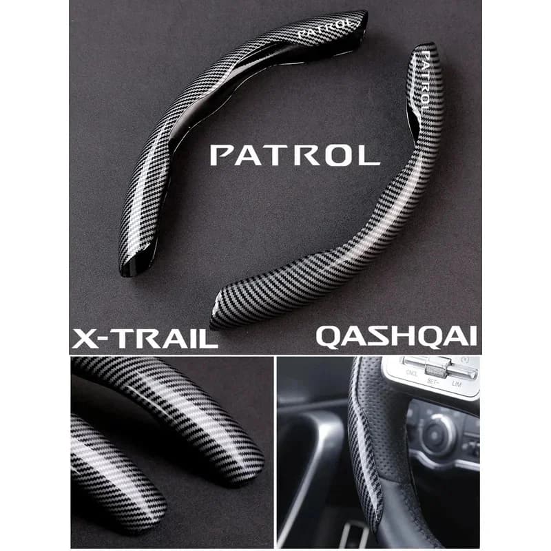 Car Carbon Fiber Texture Steering Wheel Cover For Nissan Patrol X-Trail Qashqai Car interior Steering Wheel Cover Accessories