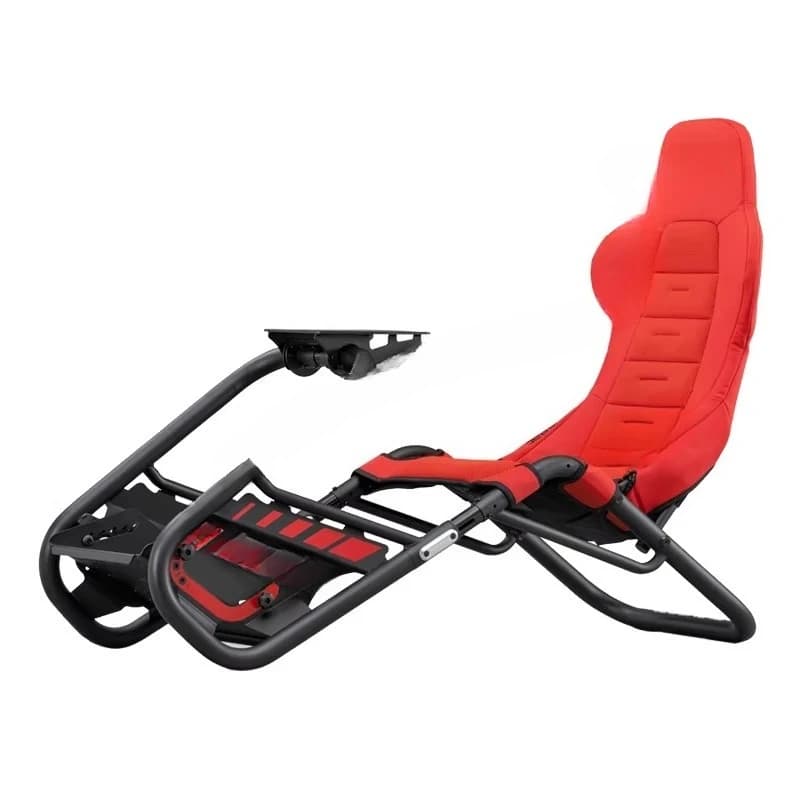 Red, racing seat, direct drive emulator stand