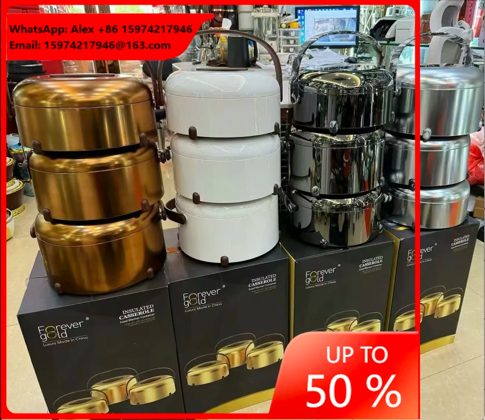 Thermal Food Warmers 3 Pcs 3L 4L 5L White Insulated Food Warmer Container Set Waterproof Durable Hot Pot For Home Cooking Use