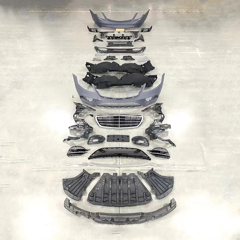 For  S-Class W222 Front and Rear Bumper Body Kit for Old and New Models Car Appearance Parts for S450 Upgrade