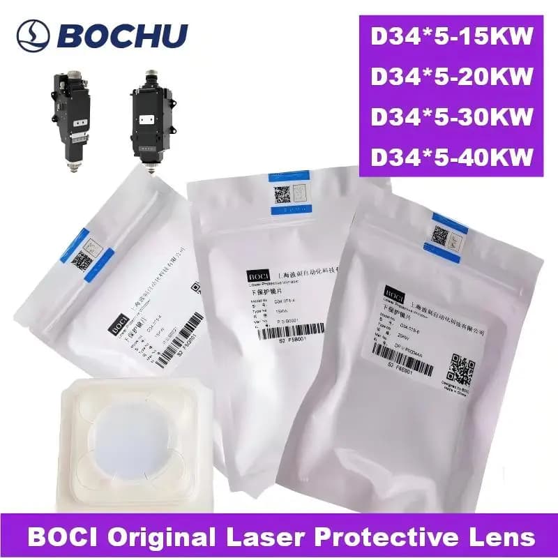 BOCI Original Laser Protective lens D34T515kw 20kw 30kw 40kw For Laser cuttting head Protective Lens BLT4101/BLT4102/BLT6101H