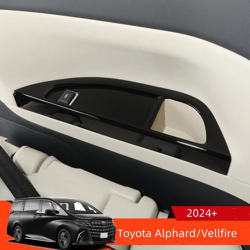 For Toyota Alphard/Vellfire 40 Series 2023-2024 Third Drain Cup Frame Interior Trim Accessories Carbon Fiber