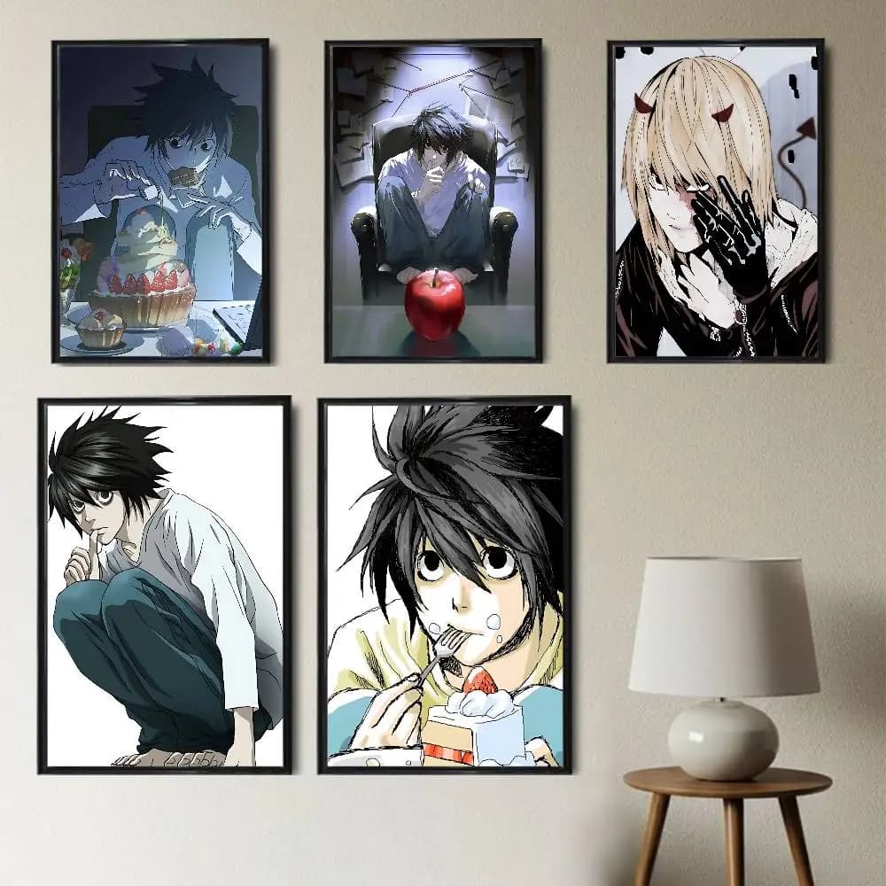 Lawliet Mello Death Note Wall Art Anime Canvas Painting Poster For Living Room Decoration Picture Home Decor