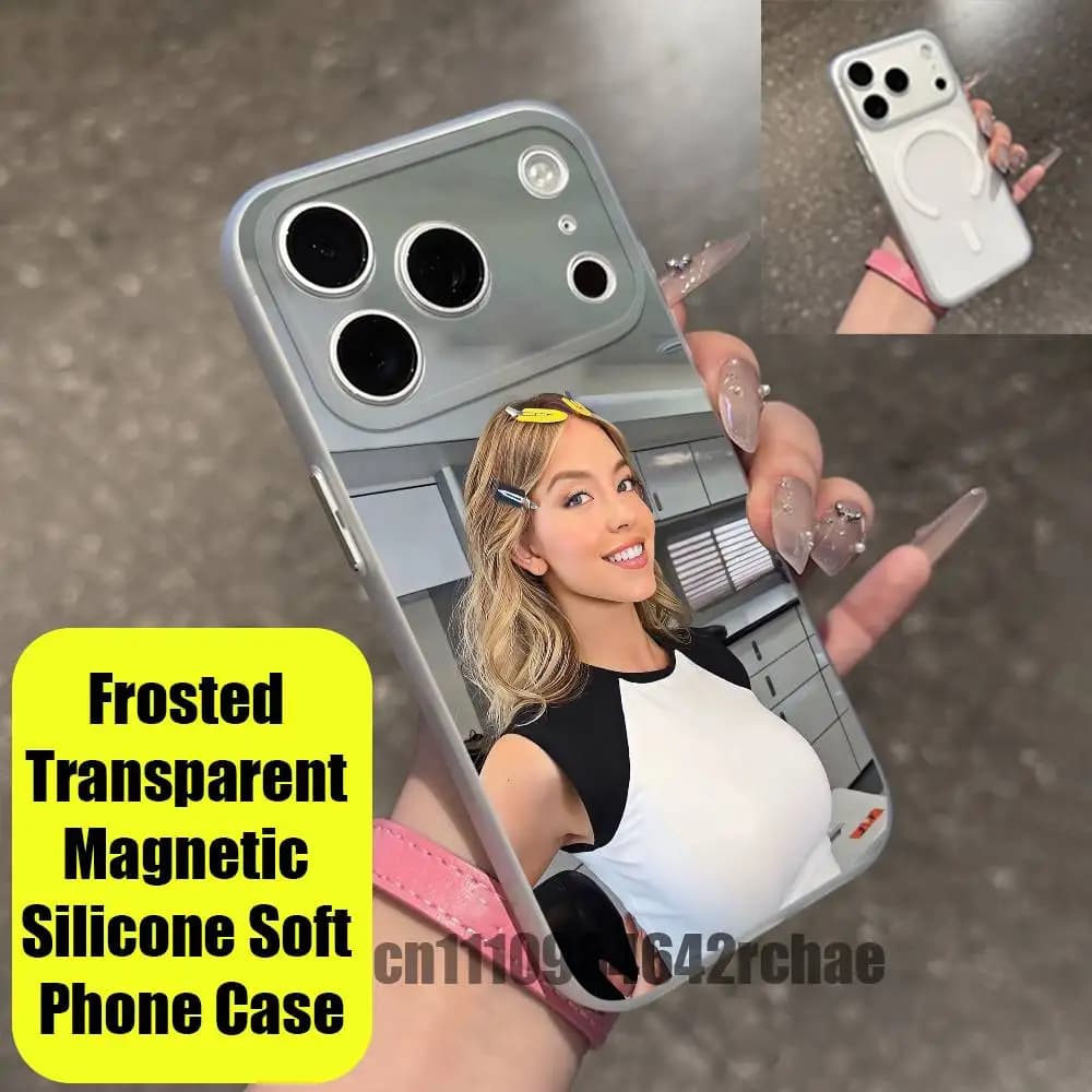 For iPhone 15 12 11 14 18 13 16 17 Pro Max Plus Mini For Magsafe Magnetic Clear For Sydney Sweeney Phone Case