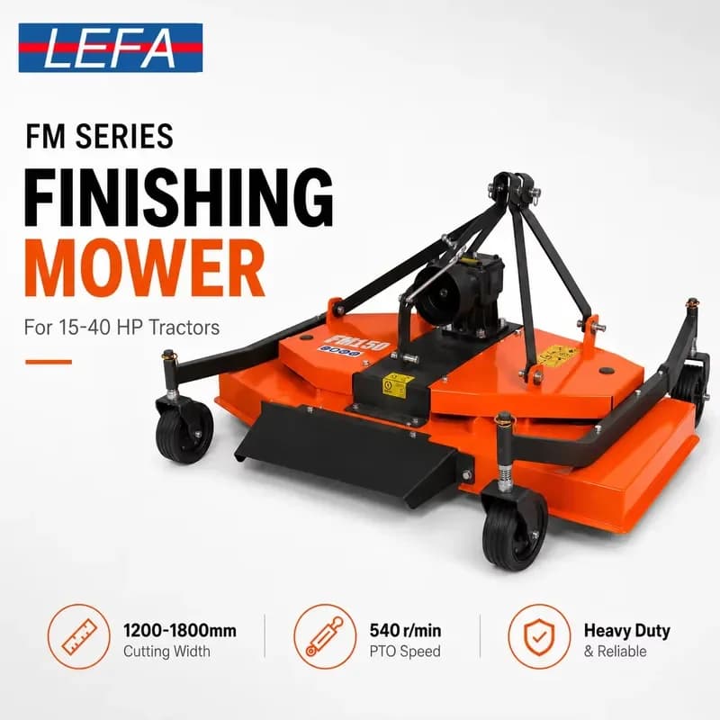 2026Hot Lefa Finishing Flail Mower Anti-Scalp Adjustable Gearbox for Tractor Cutting Grass in Manufacturing Plant
