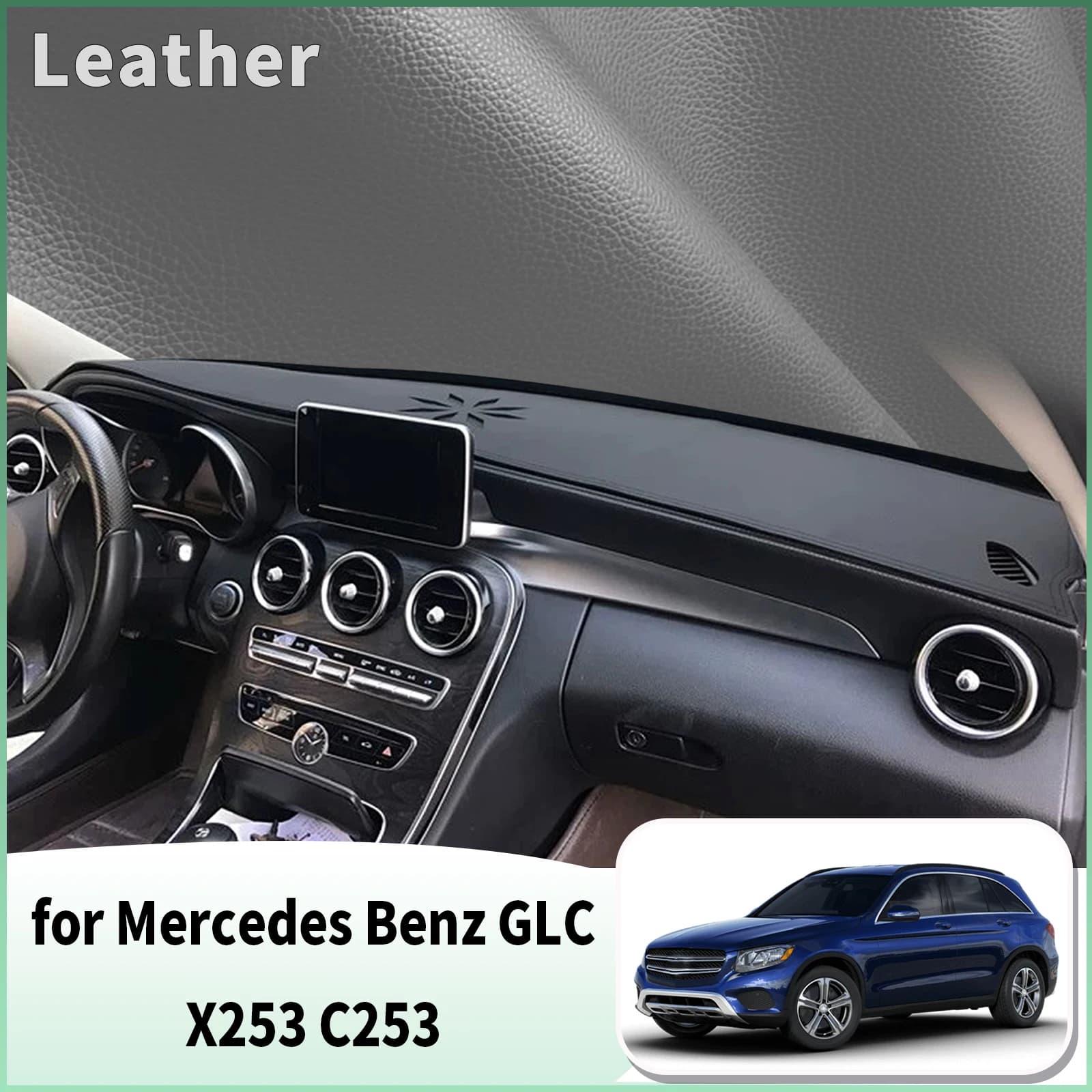 for Mercedes Benz GLC Class Coupe X253 C253 Dash Mat Dashboard Cover Dashmat Anti-Reflection Heat Insulation Sun Protection